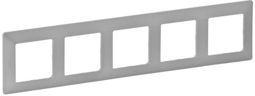 Рамка универсальная Legrand Valena Life 5-м. алюминий картинка